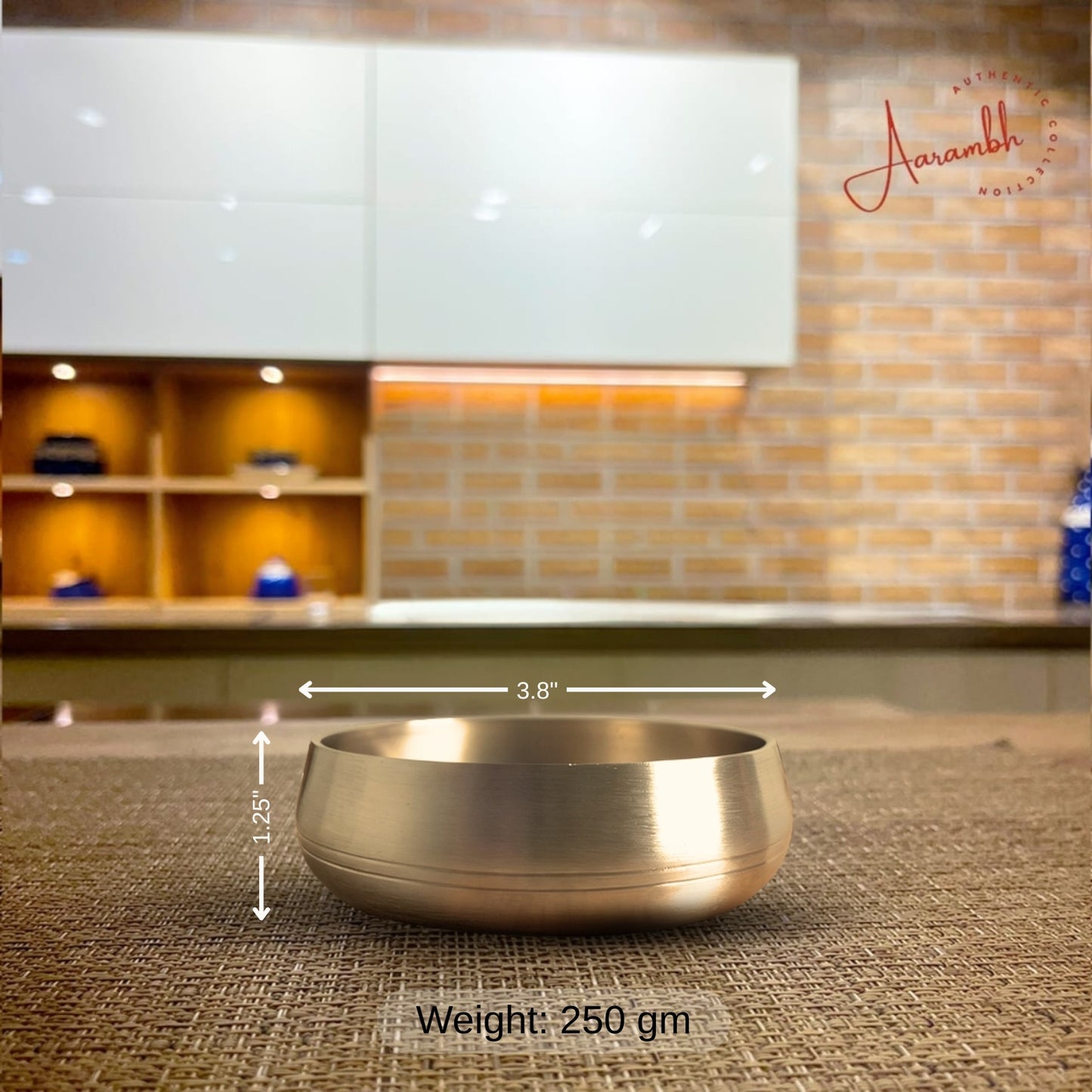 Aarambh® Pure Bronze Traditional Wide Bowl w/ spoon Sets