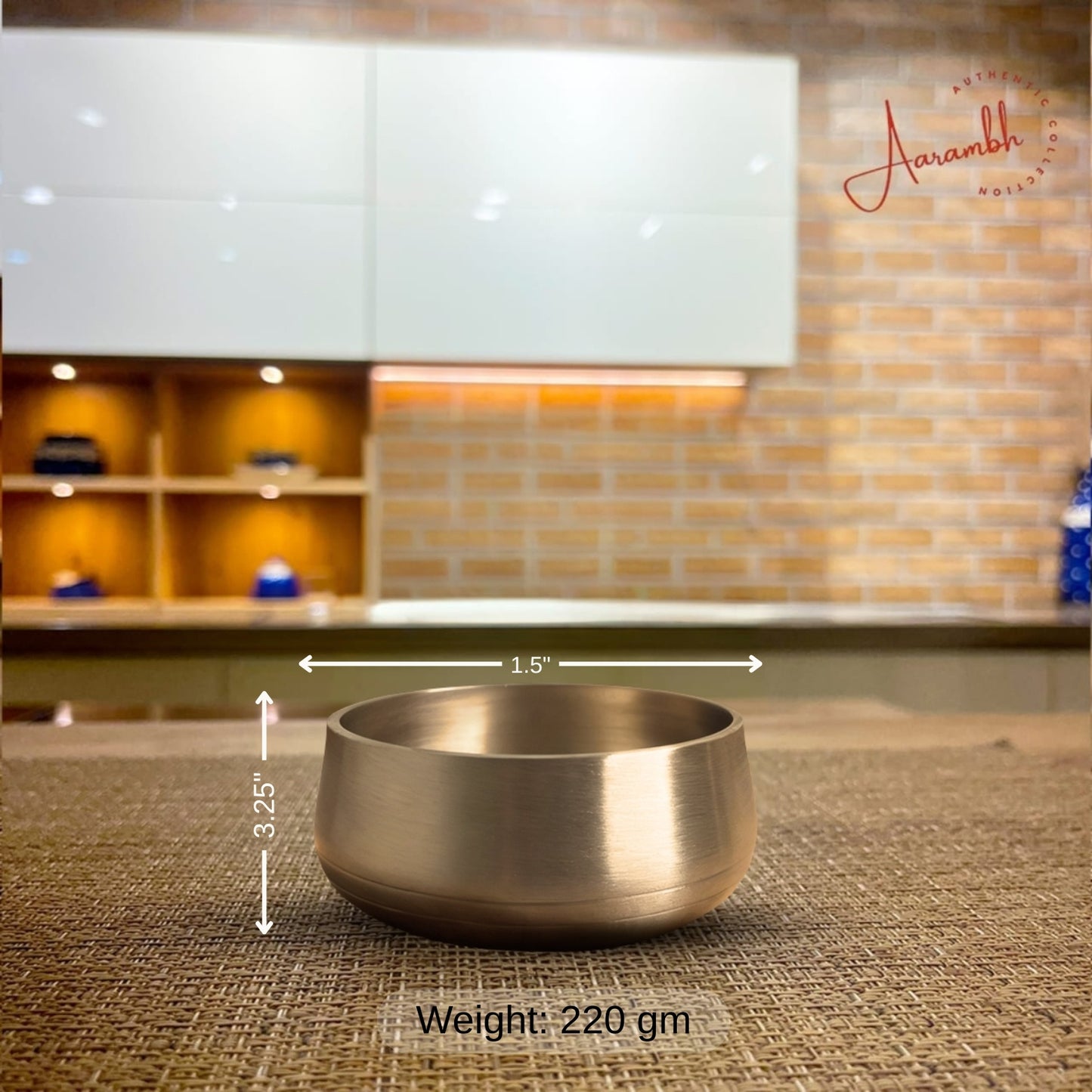 Aarambh® Pure Bronze Traditional Bowl w/ spoon