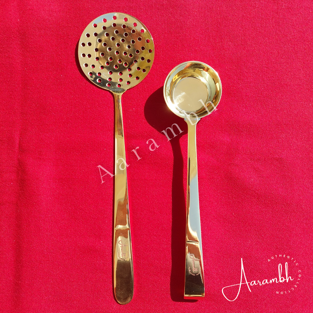 Aarambh® Pure Brass Ladles