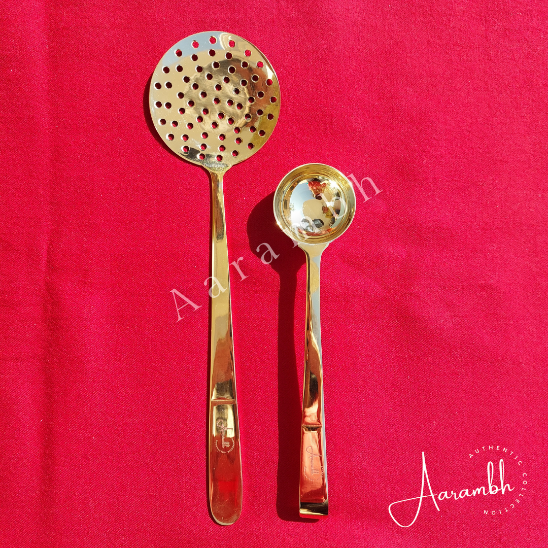 Aarambh® Pure Brass Ladles
