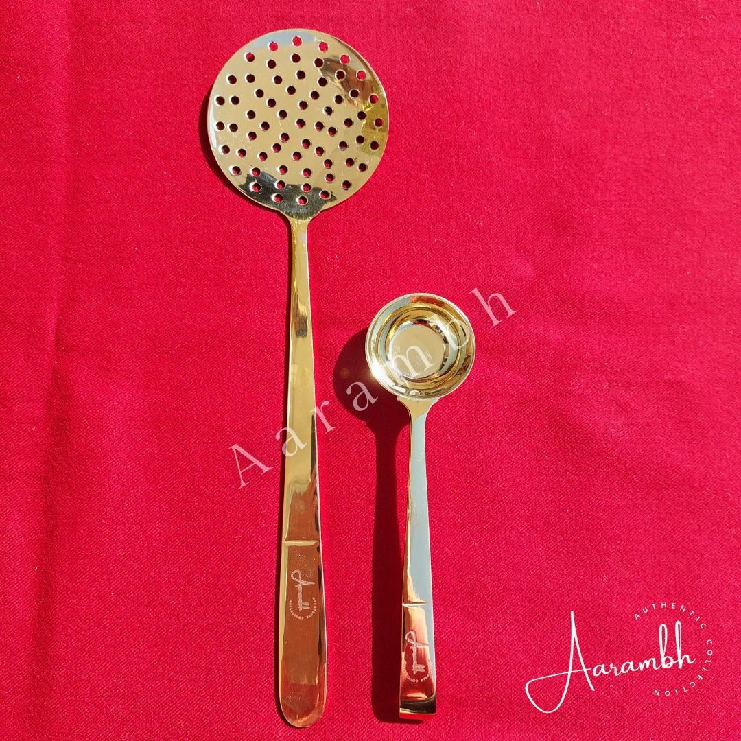 Aarambh® Pure Brass Ladles