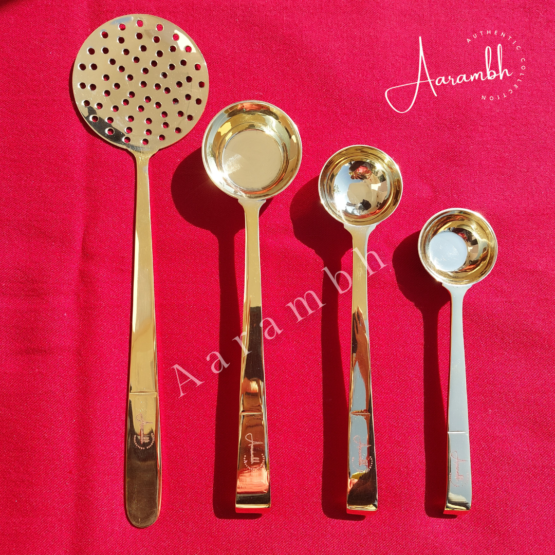 Aarambh® Pure Brass Ladles