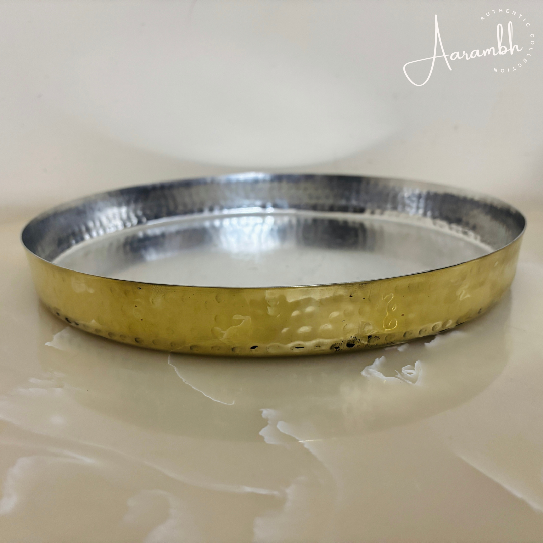 Aarambh® Hammered Thali (Tinned)