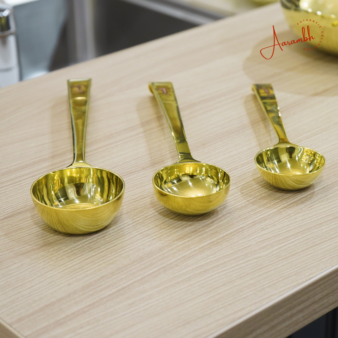 Aarambh® Pure Brass Ladles