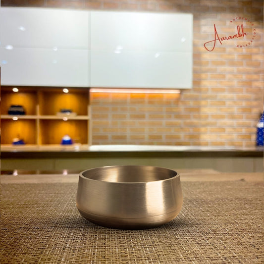 Aarambh® Pure Bronze Traditional Bowl w/ spoon