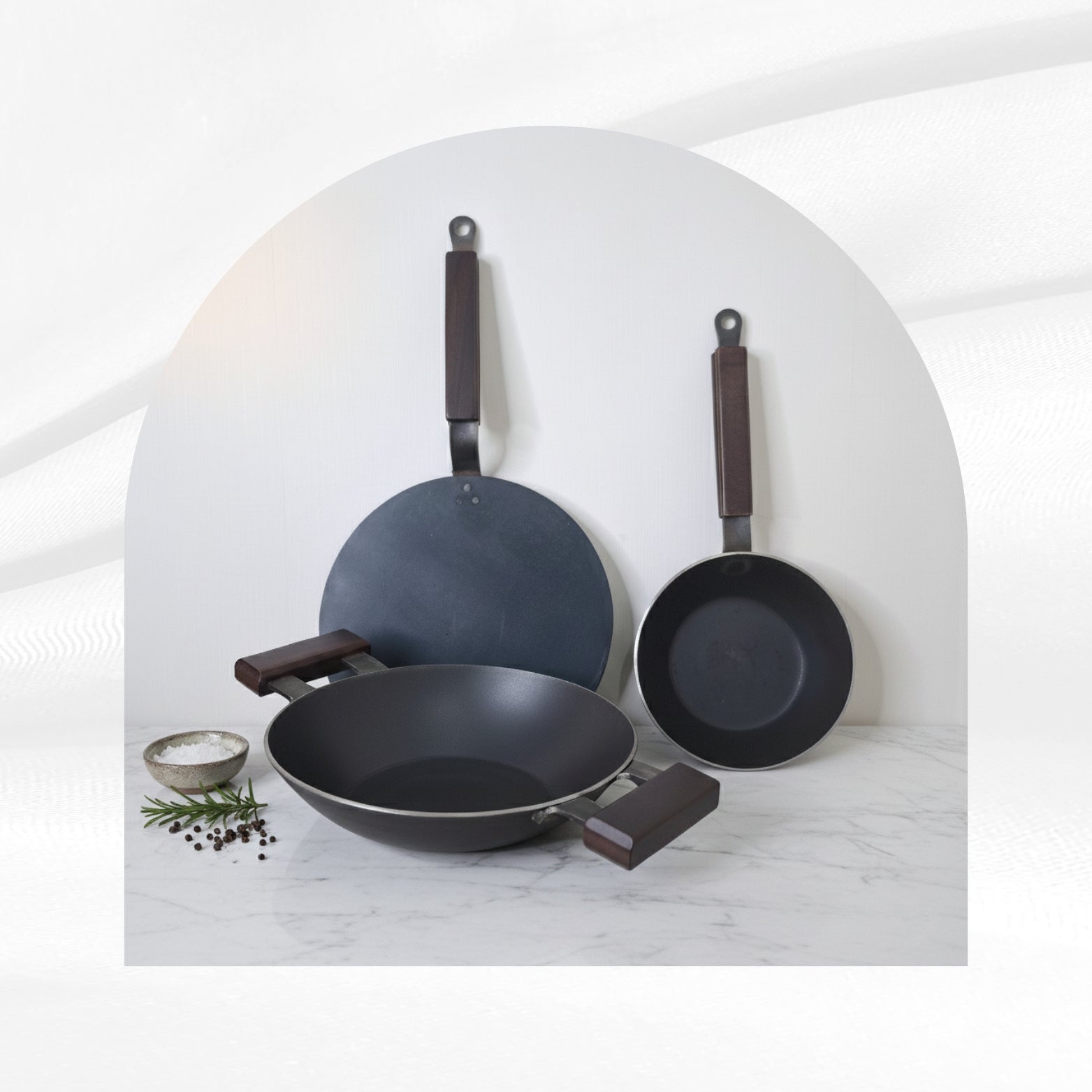 Pure Iron Induction Cookware Combo | Flat Bottom Essential Set for ...