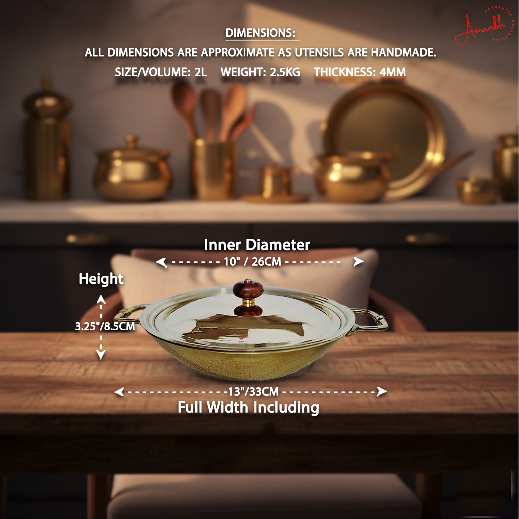 Aarambh® Pure Brass Kadhai (4mm)