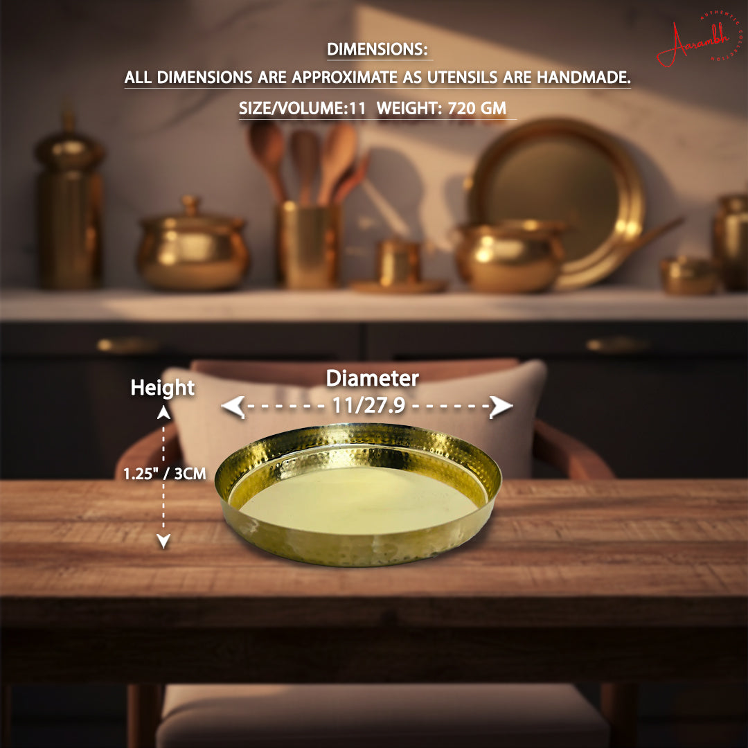 Aarambh® Set of Hammered Thali (Untinned)