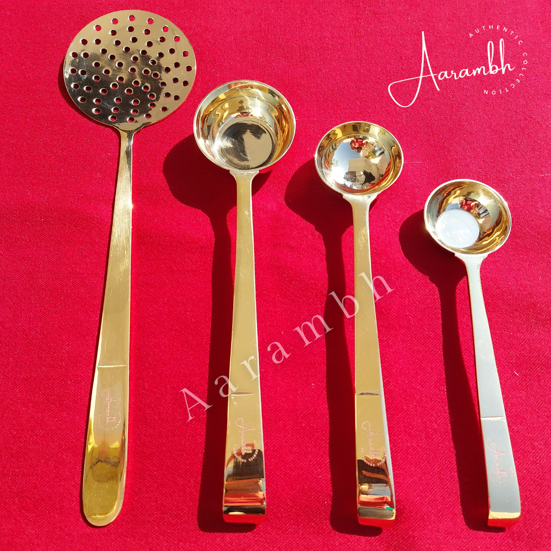 Aarambh® Pure Brass Ladles