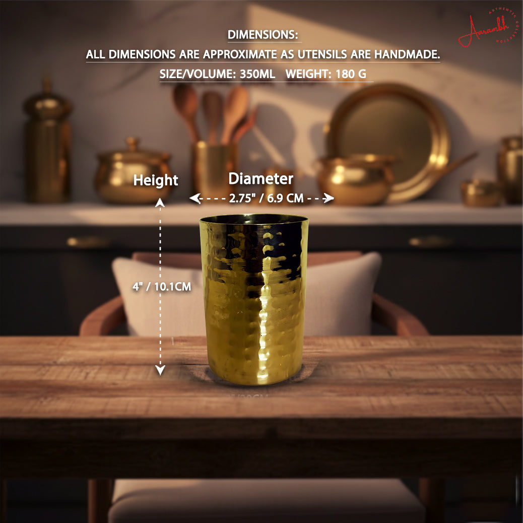 Aarambh® Hammered Glass Set (Tinned)