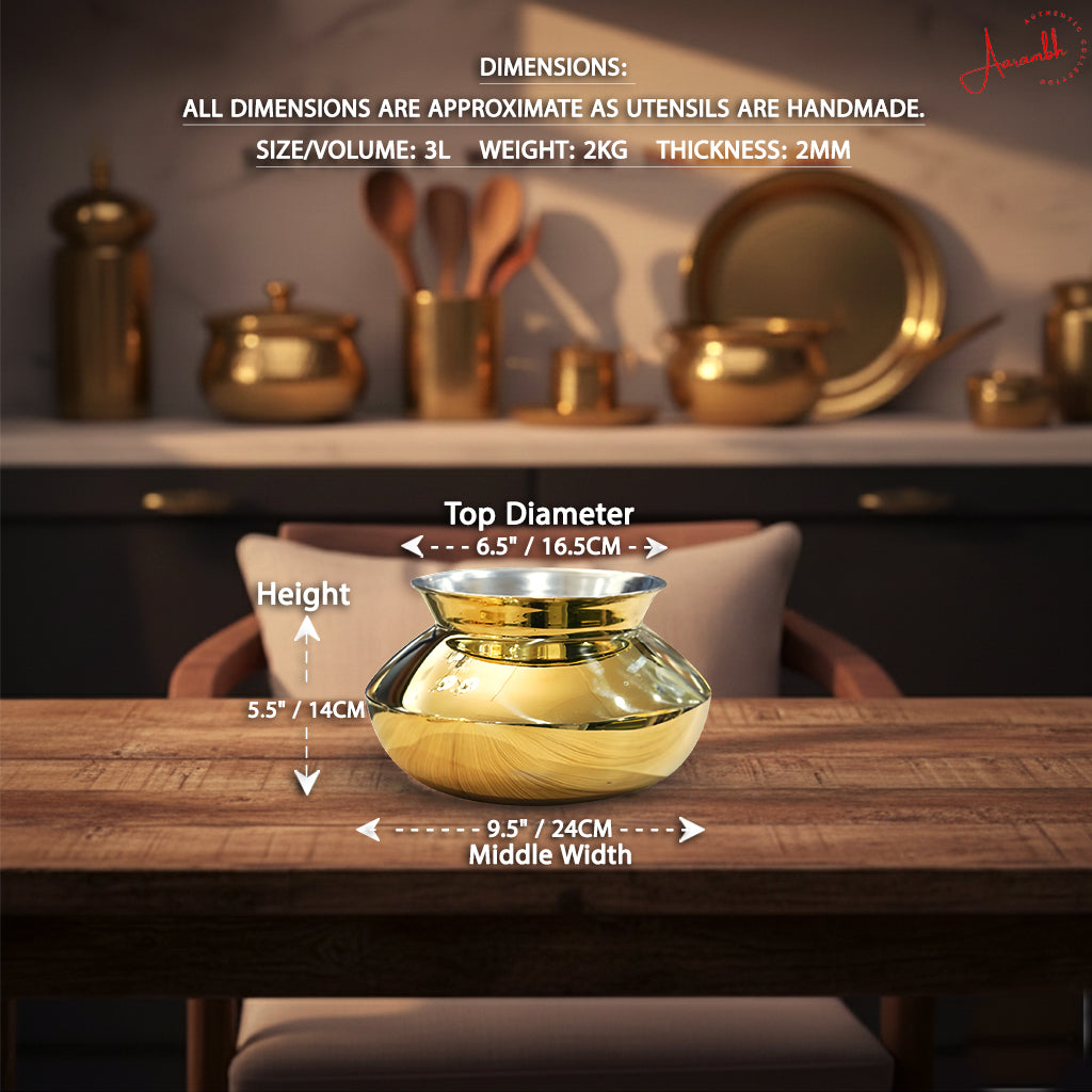 Aarambh® Pure Brass Handi