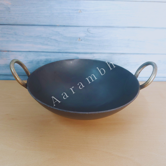 Aarambh® Pure Iron Kadhai (3mm)