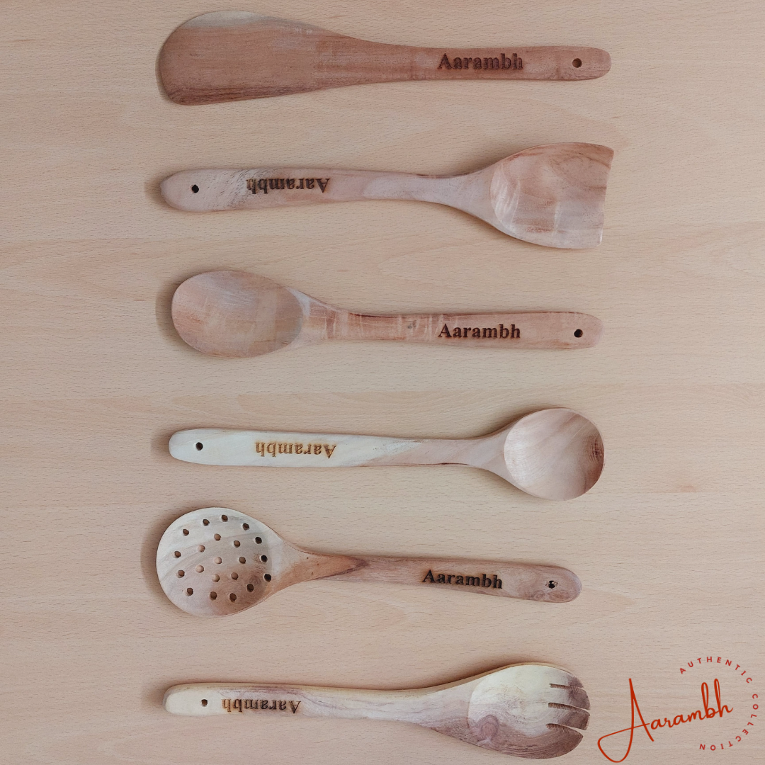 Aarambh® Pure Neem wooden spatulas