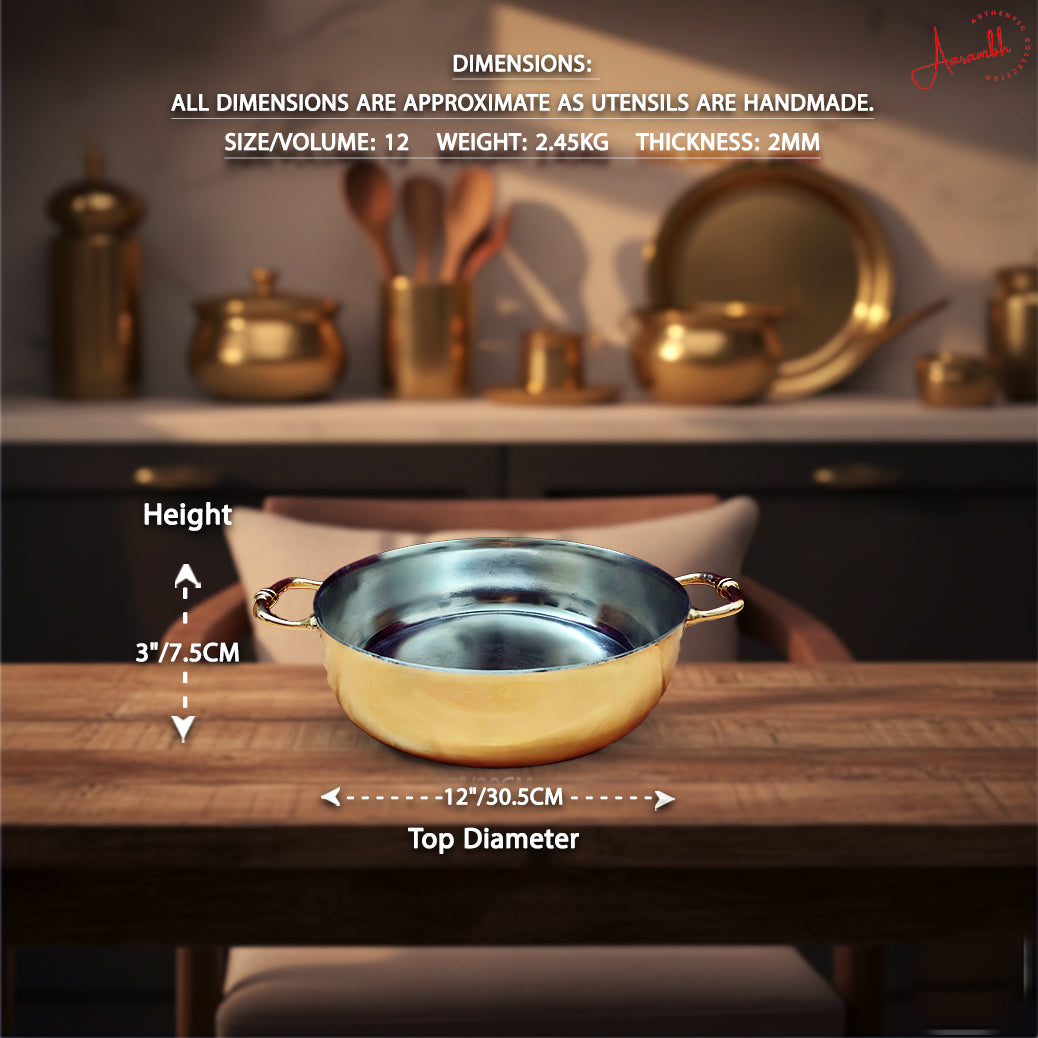 Aarambh® Pure Brass Fry Pan