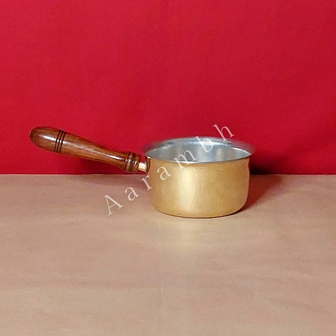 Aarambh® Pure Brass Milk/Tea Pan