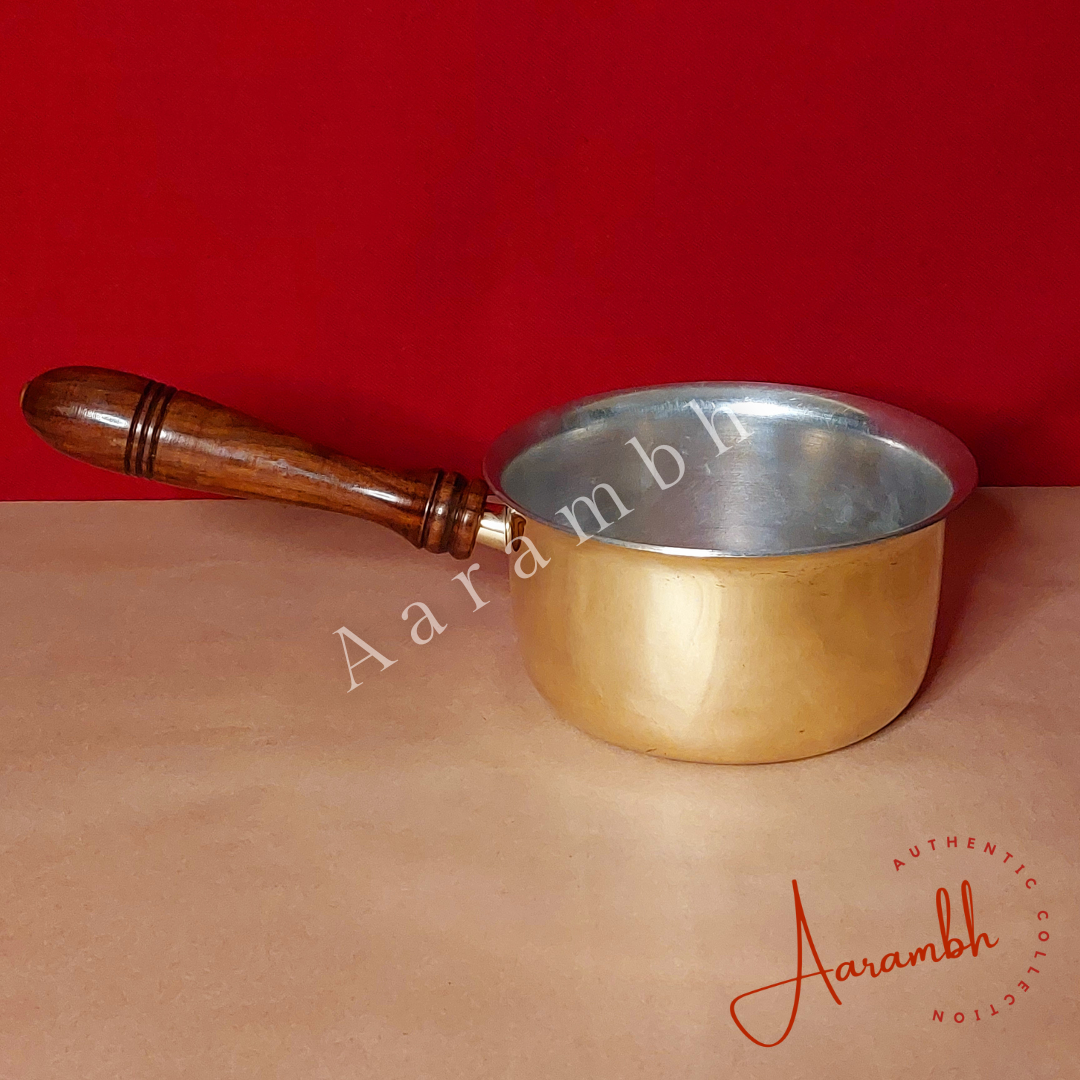 Aarambh® Pure Brass Milk/Tea Pan