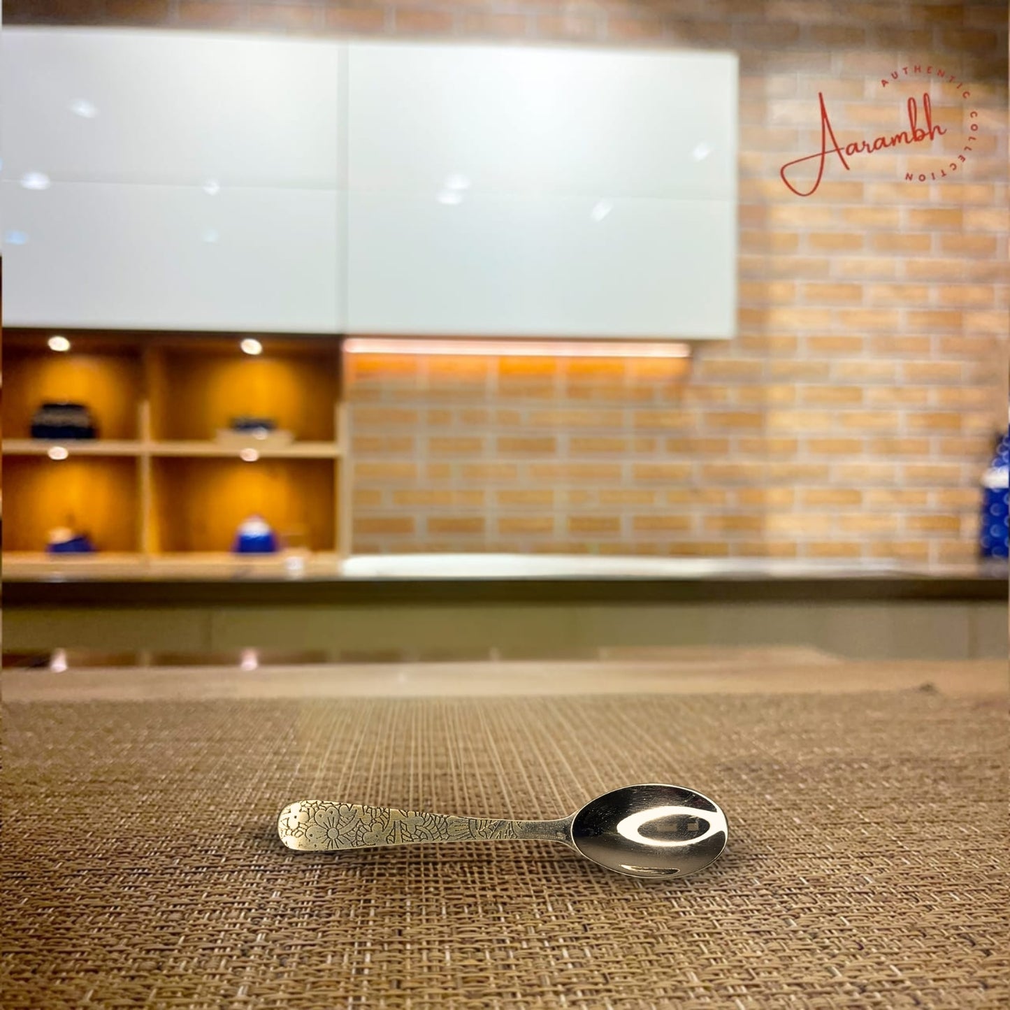Aarambh® Pure Bronze Etching Bowl w/ spoon
