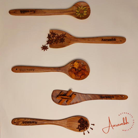 Aarambh® Pure Sheesham Wooden spatulas