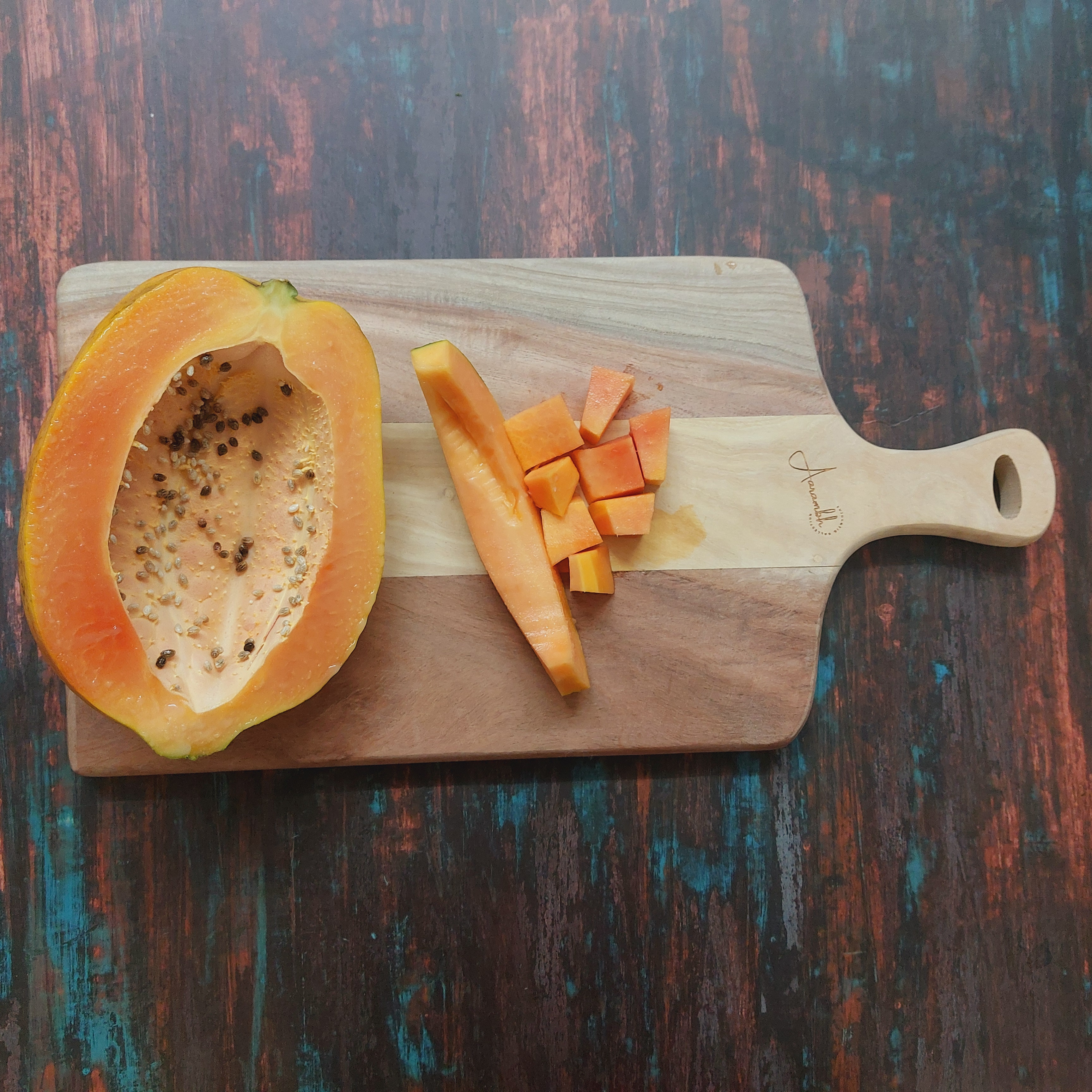 Neem Rectangle Chopping Board With Handle